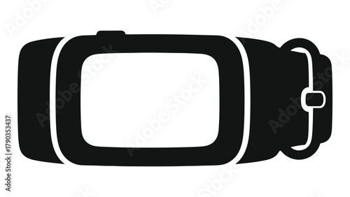 Black icon of a fitness band