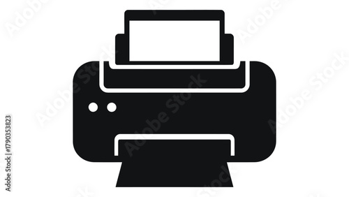 Simple black inkjet printer icon