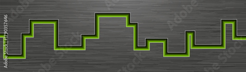 Dark background with luminous neon strip