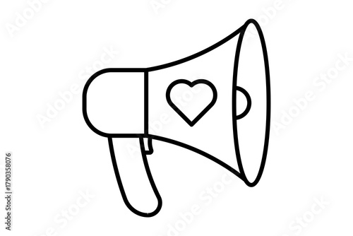 Line style advocacy icon representing advocacy, communication, and solidarity. Editable vector for charity, campaigns, and social projects