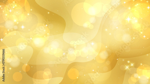明るい金色のキラキラの背景_16:9