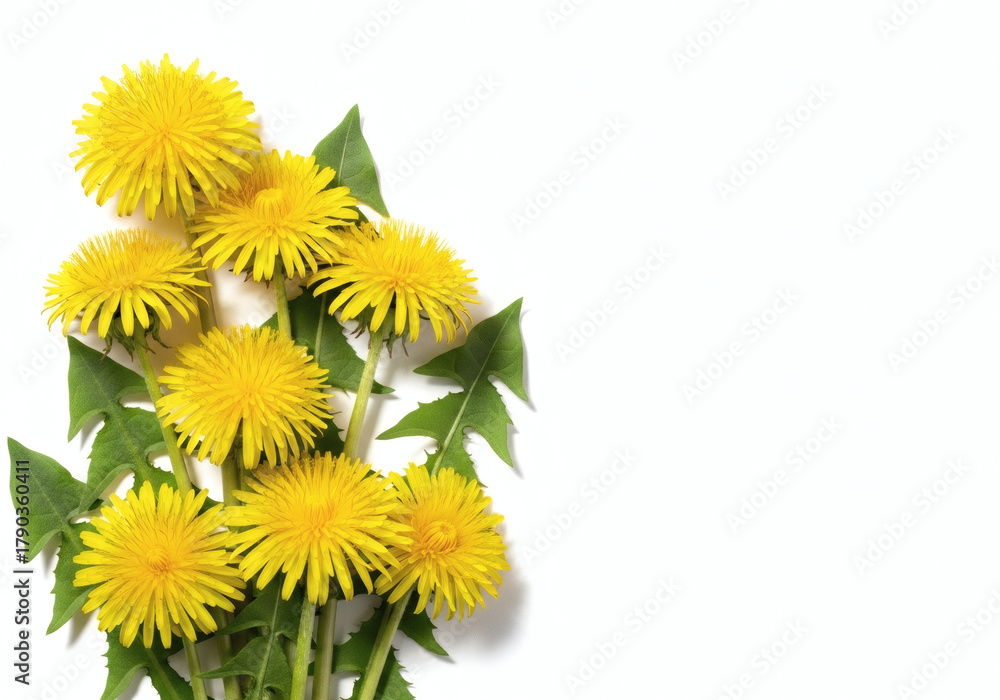 Fototapeta premium Professional-quality white background dandelion image