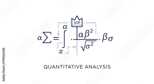 Complex mathematical formula representing quantitative analysis and VIP status
