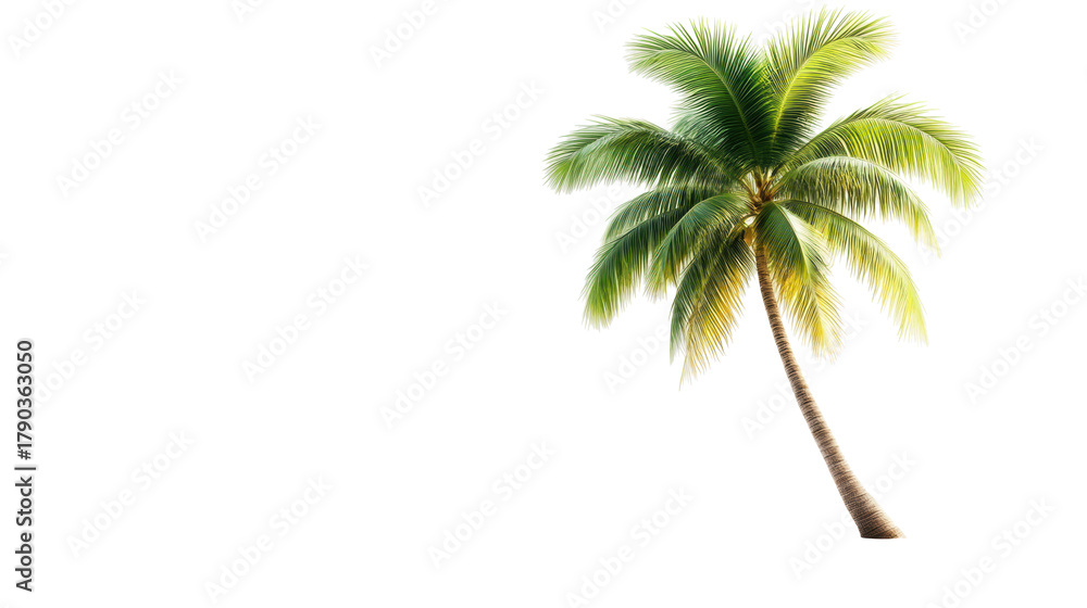 Obraz premium Tropical Palm Tree on Transparent Background
