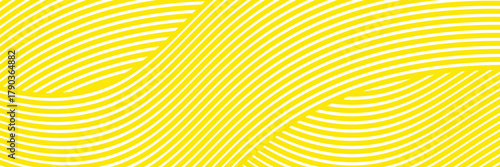 Yellow and white pasta background, abstract geometric pattern of spaghetti. Yellow macaroni poster. Abstract wavy pattern.
