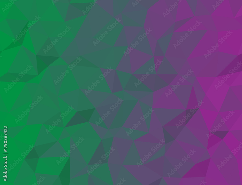 Obraz premium Polygonal Background with Green and Purple Gradient Abstract Geometric Design