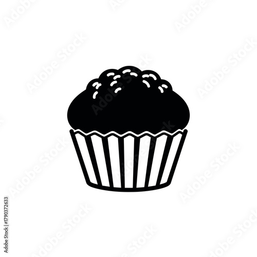 Muffin Icon Silhouette Vector