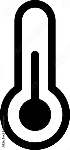 Temperature limit. Temperature icon. Thermometer indicating the lower and upper temperature limits. 