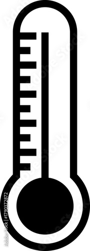 Temperature limit. Temperature icon. Thermometer indicating the lower and upper temperature limits. 