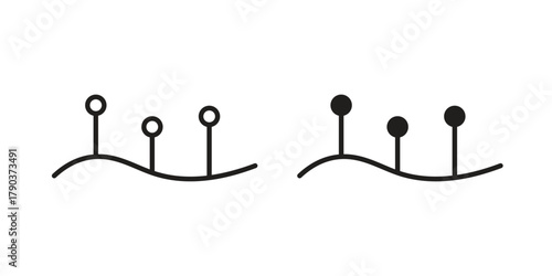 Acupuncture icon vector with glyph style. Stroke liner icons