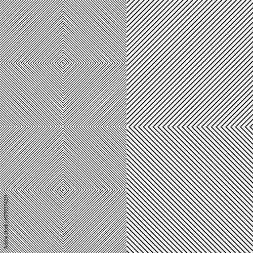 Diagonal line, optical square, black white abstract modern, check seamless pattern vector illustration, minimal geometric tile symmetry background.