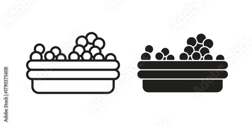 Ball pit icon vector with glyph style. Stroke liner icons