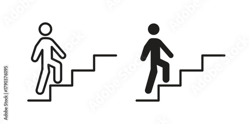 Beginner icon vector with glyph style. Stroke liner icons