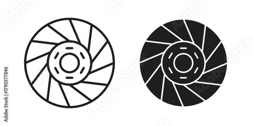 Car clutch icon vector with glyph style. Stroke liner icons
