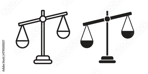 Compare icon vector with glyph style. Stroke liner icons