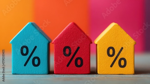 Navigating mortgage rate blocks with house miniatures understanding interest and credit standards for homebuyers