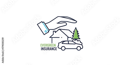 Protecting home and car with a caring hand, representing comprehensive insurance coverage.