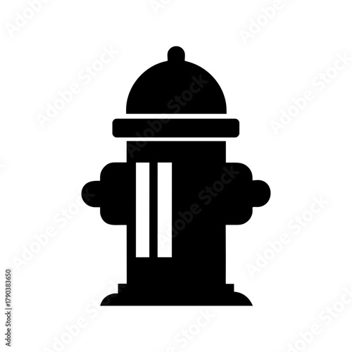 Minimal Fire Hydrant Symbol for Urban Safety and Rescue Line Art Vector illustration