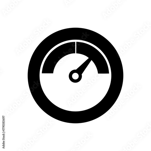 Minimal Air Pressure Gauge Engineering Instrument Icon Line Art Vector illustration