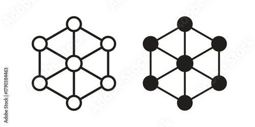 Dependency icon vector with glyph style. Stroke liner icons