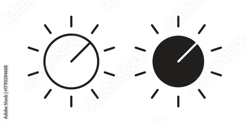 Dimmer icon vector with glyph style. Stroke liner icons