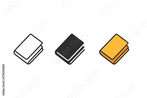 Emergency Blanket Trio. Minimalist emergency blanket icon: three identical folded emergency blankets in a row, first in line style