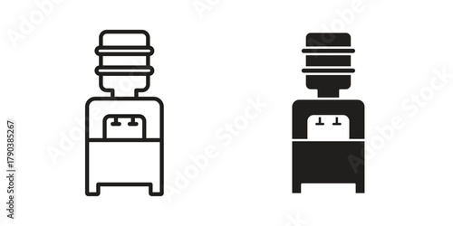 Dispenser icon vector with glyph style. Stroke liner icons
