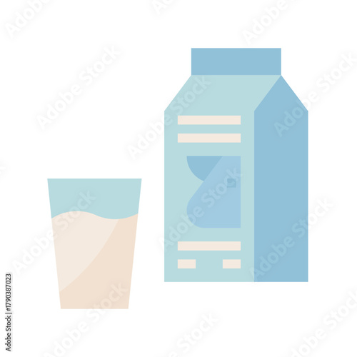milk flat vector illustration isolated on white background