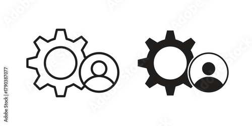 Expert icon vector with glyph style. Stroke liner icons