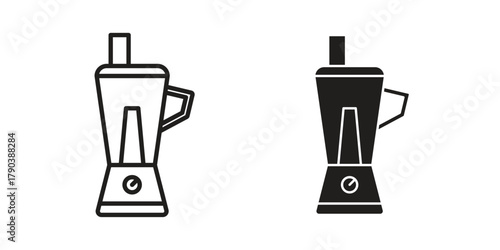 Food processor icon vector with glyph style. Stroke liner icons