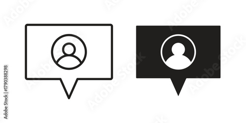 Followers icon vector with glyph style. Stroke liner icons