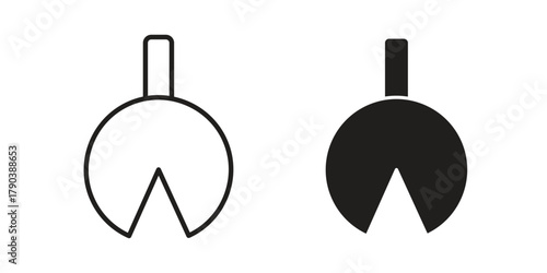 Fortune cookie icon vector with glyph style. Stroke liner icons