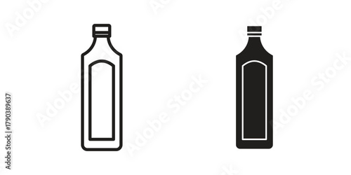 Gin icon vector with glyph style. Stroke liner icons