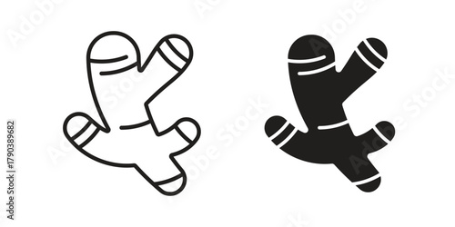 Ginger icon vector with glyph style. Stroke liner icons