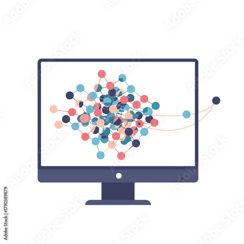 Visualizing Complex Data Networks and AI Learning Algorithms on a Digital Screen