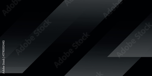 Black background with dynamic overlapping gray diagonal gradient shapes. Modern and futuristic background concept for covers, brochures, certificates, websites and presentations. VOL. 3