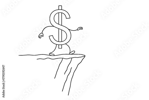 Us dollar at the edge of the cliff