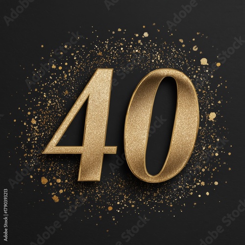 Celebrating 40 Years With Sparkling Gold Decorations and Festive Atmosphere