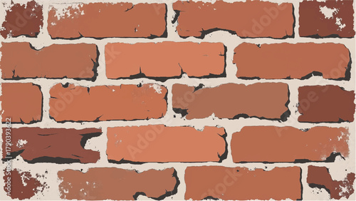 Brick wall background. Brick wall texture for urban interiors, vintage design, and exterior decor. 