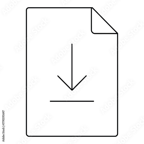 Download Document Outline Vector Icon for Digital Notes and Study Material