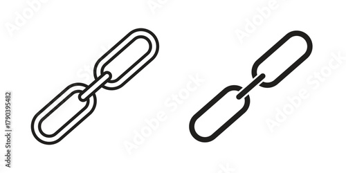 Link icon vector with glyph style. Stroke liner icons