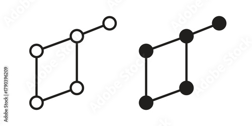 Lyra Constellation icon vector with glyph style. Stroke liner icons