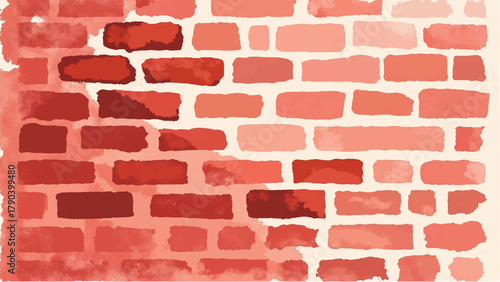 Brick wall background. Brick wall pattern. Seamless brick wall. Illustration of brick wall.