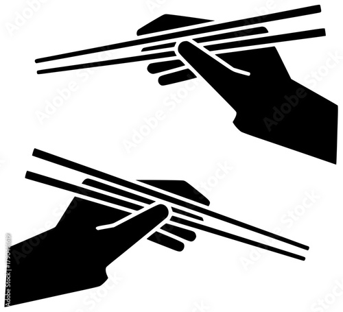 asian illustration japan silhouette food logo cuisine icon japanese outline chinese eat chopsticks chopstick traditional stick kitchen culture pair shape for vector graphic background