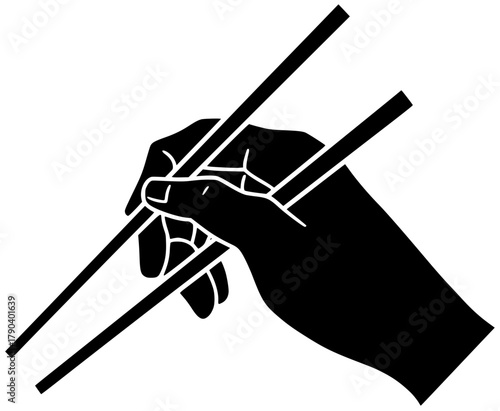 asian illustration japan silhouette food logo cuisine icon japanese outline chinese eat chopsticks chopstick traditional stick kitchen culture pair shape for vector graphic background