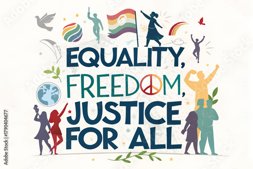 Equality, Freedom, and Justice for All – Creative Human Rights Day Poster Design