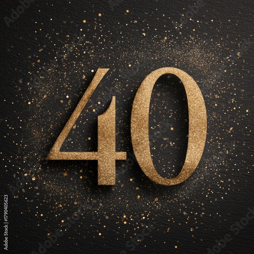 Celebrating 40 Years With Sparkling Gold Decorations and Festive Atmosphere