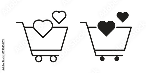 Solidarity purchase icon vector with glyph style. Stroke liner icons