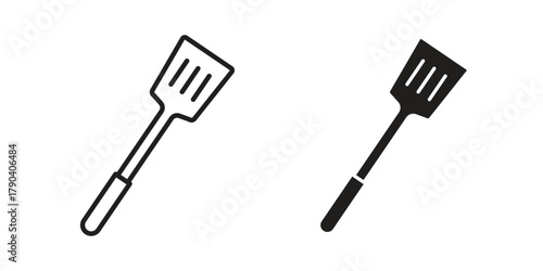Spatula icon vector with glyph style. Stroke liner icons
