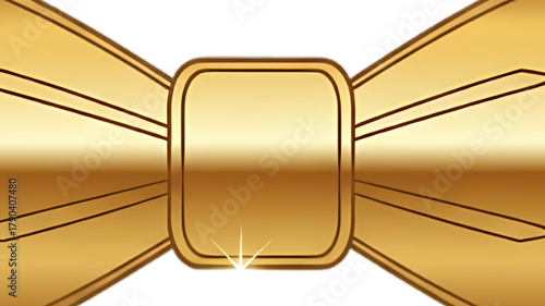 Elegant gold bow tie with subtle shine, symbolizing luxury and celebration.